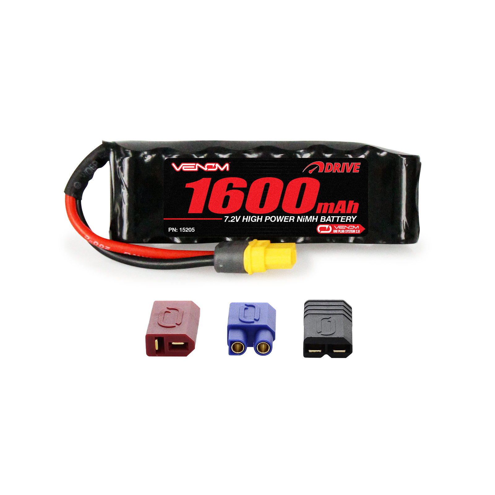 Batteries: Drive 7.2V 1600mAh 6-Cell NiMH Battery w/Uni 2.0 Plug